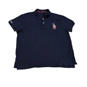 Ralph Lauren Polo Shirt Mens Stars and Stripes Pony Mens Large Casual‎
